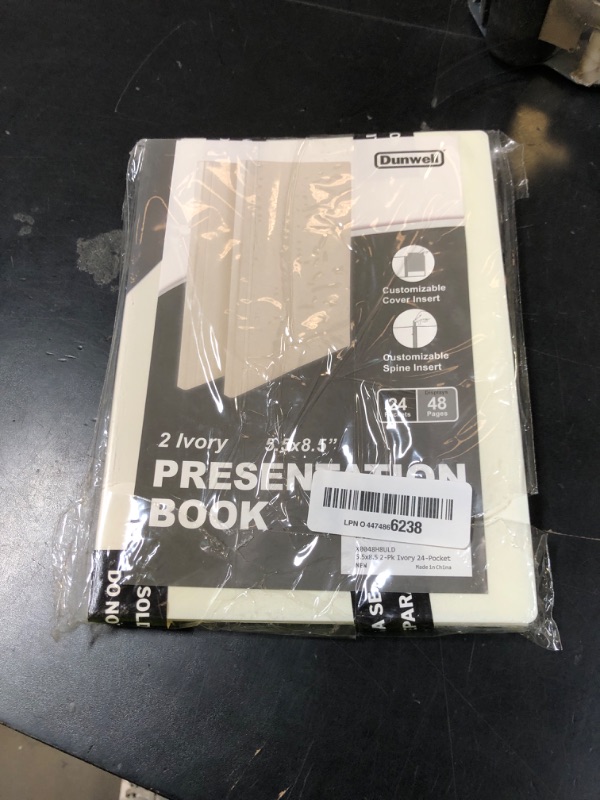 Photo 1 of Dunwell Small Binders with Sleeves - Presentation Books 5.5x8.5 (2-Pack, Ivory), 24-Pockets, Displays 48 Half Size Pages or 5.5 x 8.5 Mini Booklets, Acid-Free Archival Quality