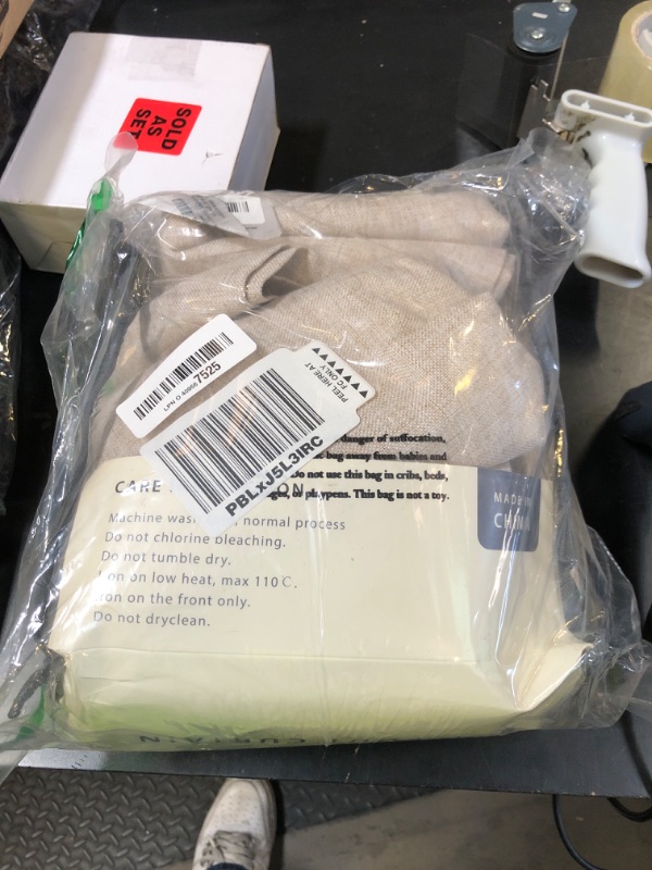 Photo 1 of 100% Blackout Shield Linen Blackout Curtains for Bedroom 120 Inches Long, Back Tab/Rod Pocket Living Room Drapes, Thermal Insulated Blackout Curtains 2 Panels Set, 50" W x 120" L, Oatmeal