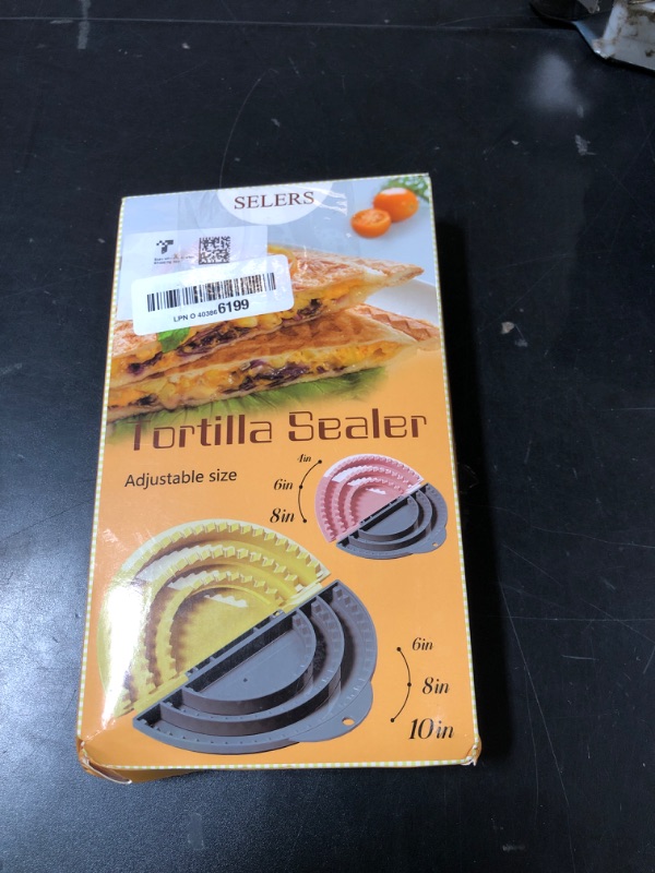 Photo 1 of Tortilla Sealer,SELERS,Tacos tortilla crimper Maker Large,Removable & Adjustable Crust,Quesadilla Maker for 6''-8''-10 Wraps, Burritos,Pasties,Tortilla,Dumplings,Sandwich,Grey Yellow