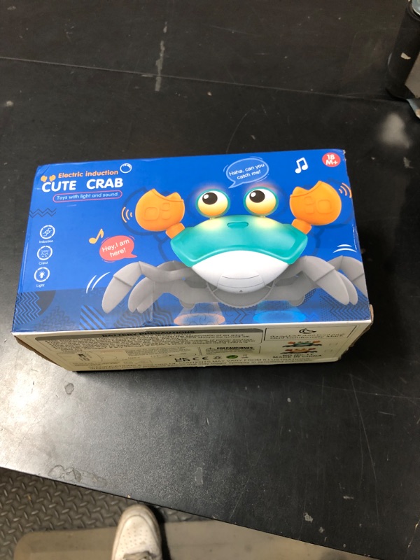 Photo 1 of Plnmlls Crawling Crab Baby Toy - Tummy Time Toys-with Music and LED Light,Walking Crab Toy for 0-6 6-12 12-18 36 Months Walking Toddler Birthday Gift(Azure?