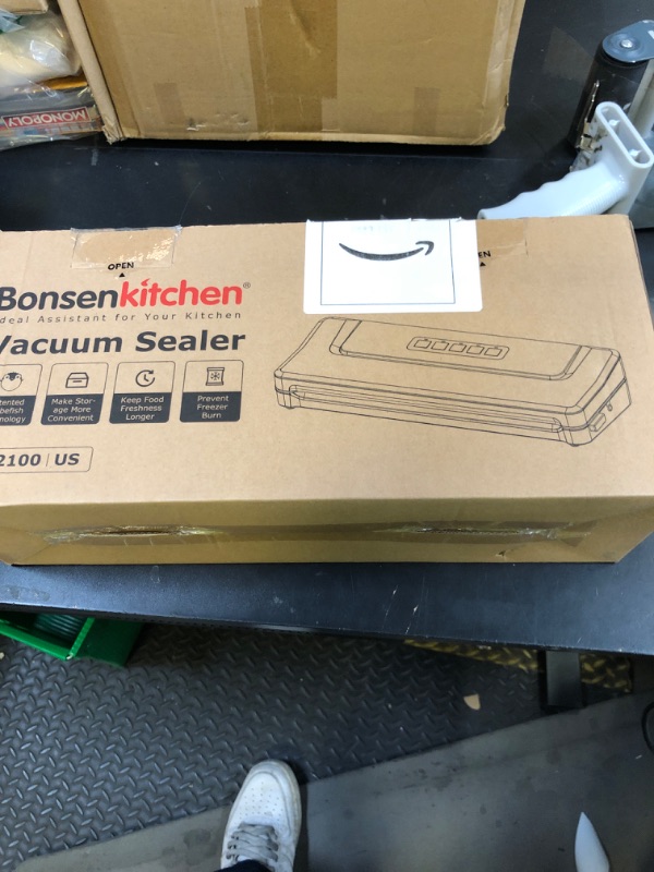 Photo 1 of Bonsenkitchen Vacuum Sealer Machine with 40 Bags | Compact Food Sealer for Kitchen Storage & Meal Prep | Multiple Modes?? | External Vacuum System, Silver??