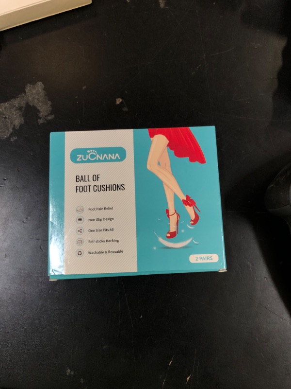 Photo 1 of ZUCNANA Ball of Foot Cushions (2 Pairs Gel Shoe Inserts), Heel Inserts for Women, Non Slip Heel Pads, Heel Cushions for Women Foot Pain Relief and Comfort, One Size Fits Any (Clear)