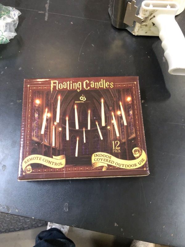 Photo 1 of ORIENTAL CHERRY Halloween Decorations - Floating LED Candles with Remote Control -12Pcs Magic Witch Wizard Christmas Decor for Indoor Home Room Classroom Bedroom Birthday Party (with Common Remote)