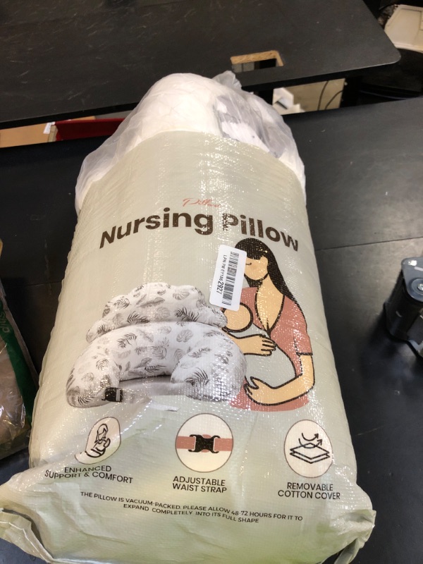 Photo 1 of Nursing Pillow – Plus Size Breastfeeding Pillows with Security Fence for Enhanced Support & Comfort – Removable Cotton Cover, Adjustable Waist Strap, Newborn Essentials Must Haves Baby Registry Search