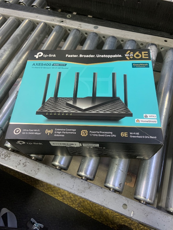 Photo 1 of TP-Link AXE5400 Tri-Band WiFi 6E Router (Archer AXE75), 2025 PCMag Editors' Choice, Gigabit Internet for Gaming & Streaming, New 6GHz Band, 160MHz, OneMesh, Quad-Core CPU, VPN & WPA3 Security