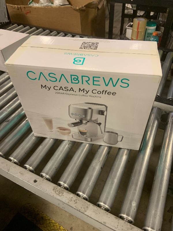 Photo 1 of CASABREWS 3700 Essential Espresso Machine 20 Bar, Stainless Steel Coffee Maker with Steam Milk Frother, Espresso Coffee Machine Cappuccino Latte Machine with 43.9oz Removable Water Tank, Creamy