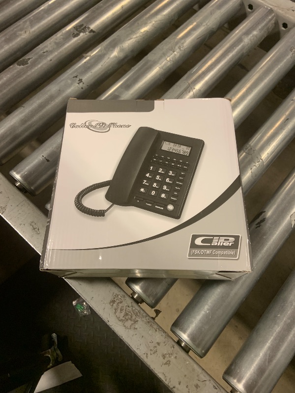 Photo 1 of Corded Caller ID Telephone with Speaker for Home and Office, TelPal Wired Landline Telephone Set Simple Analog Desktop Hotel Telephones