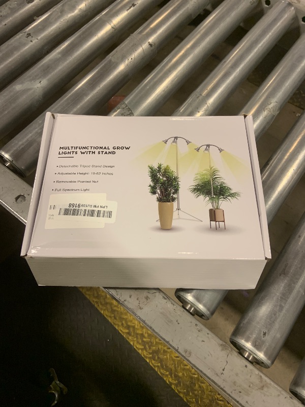Photo 1 of Full Spectrum Grow Lights for Indoor Plants 15-62 Inches Height Adjustable Aluminum Alloy Plant Growing Lamps with Detachable Tripod Stand, Auto On/Off Timer (Full Spectrum, Three Heads)