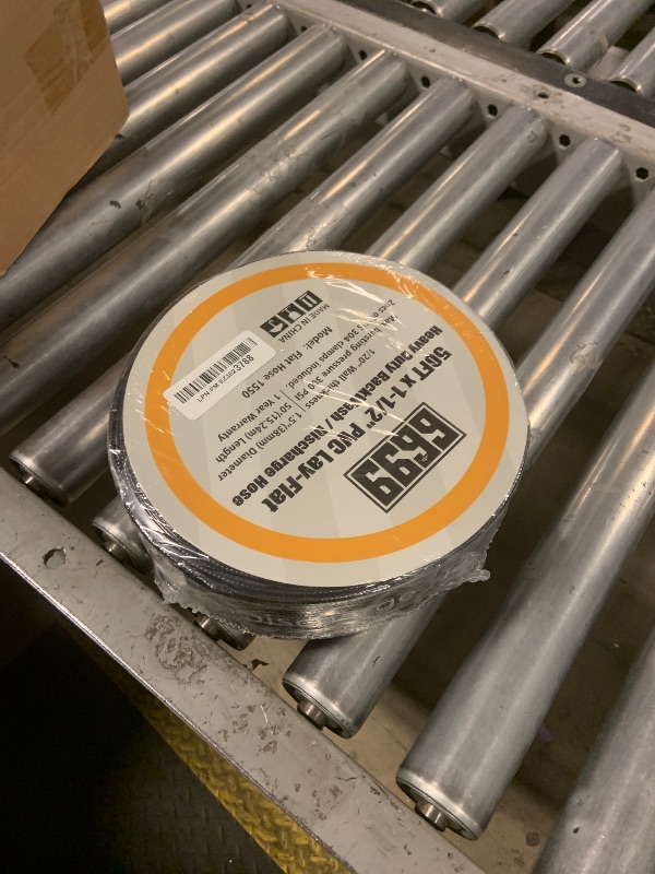 Photo 1 of 6699 Heavy Duty Discharge Hose PVC Lay Flat Water Tubing with Clamps Easy to Use Weather and Burst Resistant for Pools 1-1/2” ID x 50FT Drainage Kit