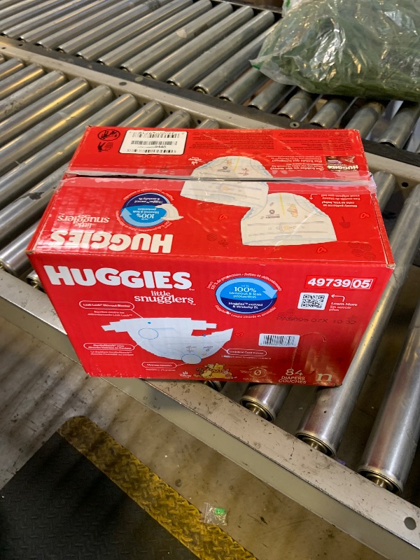 Photo 1 of Huggies Size Newborn Diapers, Little Snugglers Baby Diapers, Size Newborn (up to 10 lbs), 84 Count, Packaging May Vary