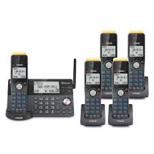 Photo 1 of VTech Super Long Range 5 Handset DECT 6.0 Cordless Phone for Home with Answering Machine, 2300 ft Range, Call Blocking, Bluetooth Connect to Cell
