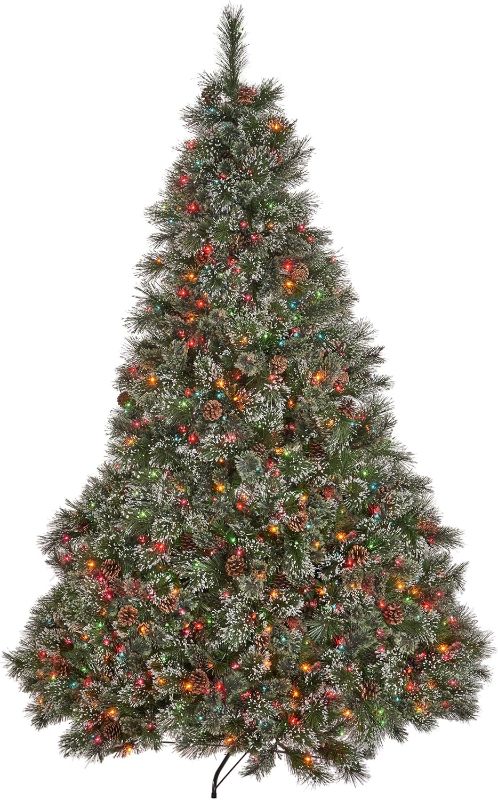 Photo 1 of Christopher Knight Home 7.5-Foot Unlit Hinged Artificial Christmas Tree, Green
