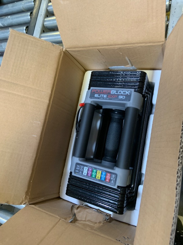 Photo 1 of PowerBlock Elite EXP Adjustable Dumbbells, Sold in Pairs, Stage 1, 5-50 lb. Dumbbells, Durable Steel Build, Innovative Workout Equipment, All-in-One Dumbbells, Expandable with Expansion Kits