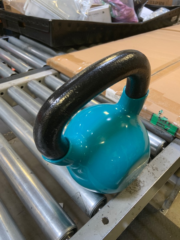 Photo 1 of Amazon Basics Vinyl Kettlebell, 40 Pounds, Light Blue