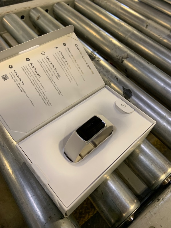 Photo 1 of Fitbit Charge 6 Fitness Tracker with Google apps, Heart Rate on Exercise Equipment, 6-Months Premium Membership Included, GPS, Health Tools and More, Porcelain/Silver, One Size (S & L Bands Included)