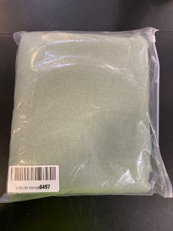 Photo 1 of IVAPUPU Textured Linen Table Cloth for Rectangle Table - Sage Green Tablecloths Rectangular Waterproof Wrinkle Free Wipeable Dining Cover for Spring Wedding Birthday Kitchen Decor, 60 x 120 Inch