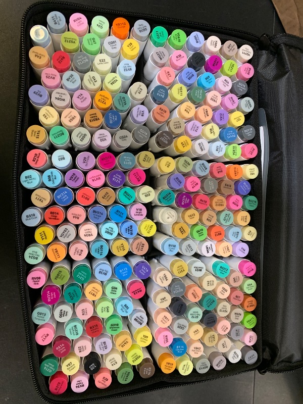 Photo 1 of Ohuhu Alcohol Based Brush Markers -Double Tipped Art Marker Set for Artists Adults Coloring Sketch Illustration - Brush & Fine Dual Tips - 216 Colors - Honolulu B of Ohuhu Markers - Refillable Ink