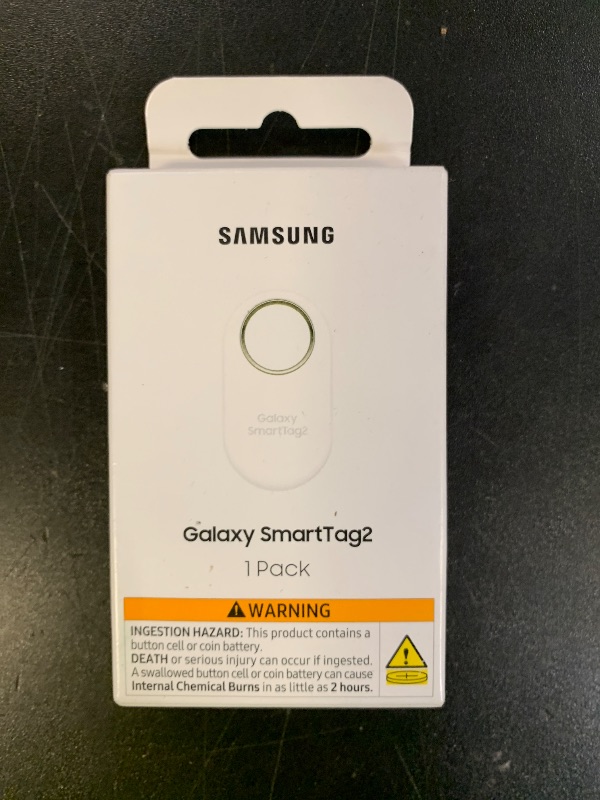 Photo 1 of Samsung Galaxy SmartTag2, Bluetooth Tracker, Smart Tag Tracking Device, Item Finder for Keys, Wallet, Luggage, Pets, Use w/ Phones and Tablets Android 11 or Later, 2023, 1 Pack, White