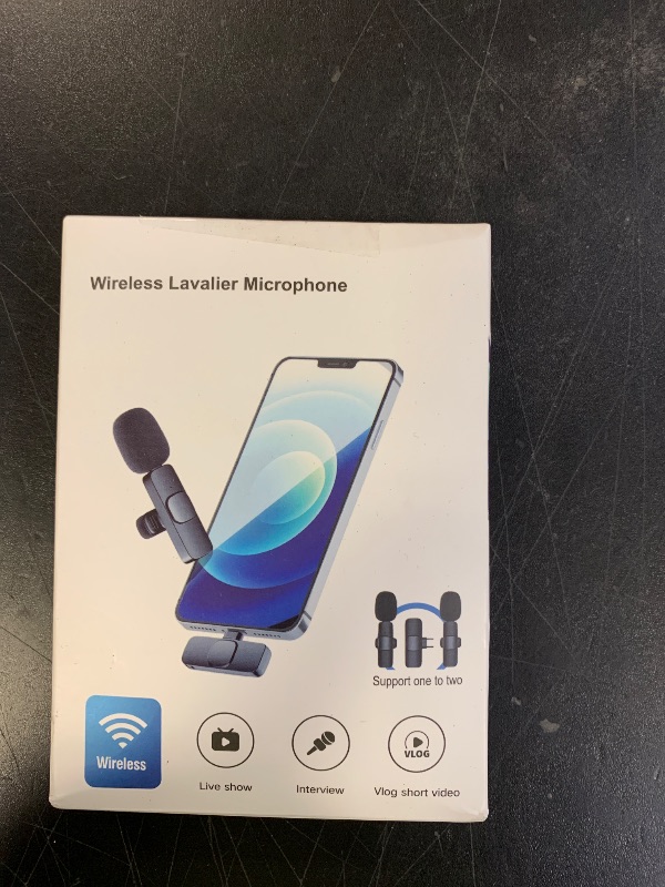Photo 1 of Professional Wireless Lavalier Lapel Microphone for iPhone, iPad, mini Video Recording Mic forInterview Video Podcast Vlog YouTube&Livestream, Noise Reduction, Plug &Play