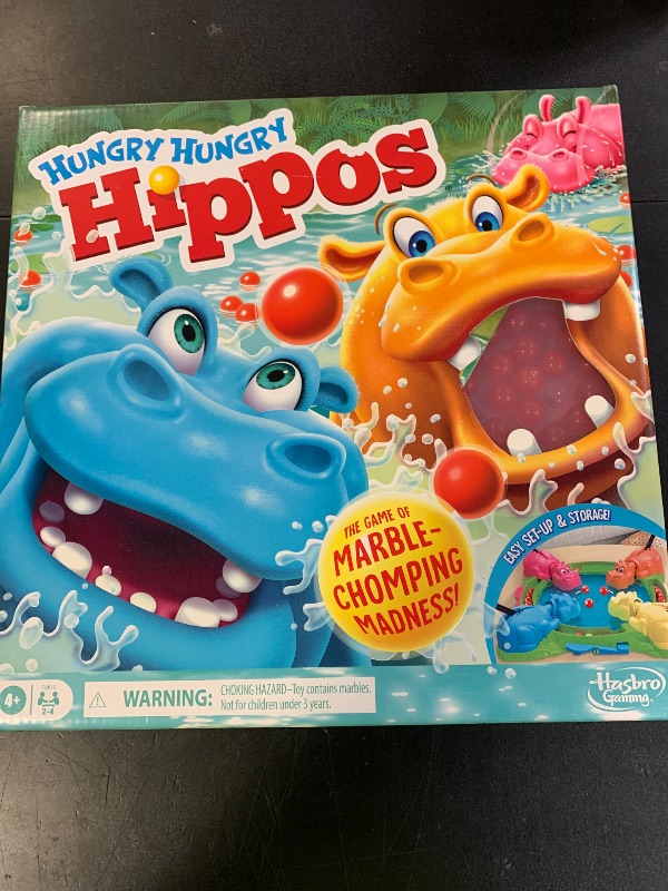 Photo 1 of Hasbro Gaming Hungry Hungry Hippos Game for Preschoolers | Instant Marble Relaunch, Easy Set-Up & Storage| Ages 4 and Up | 2 to 4 Players | Kids Games