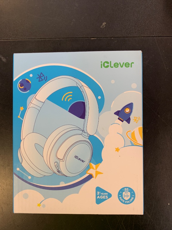 Photo 1 of iClever BTH22 Kids Bluetooth Headphones, 60H Play Time, USB C Fast Charging, Bluetooth 5.4, AUX Cord,Safe Volume 74/85 dBA,Toddler Headphones for iPad/Tablet/Travel/School, Blue