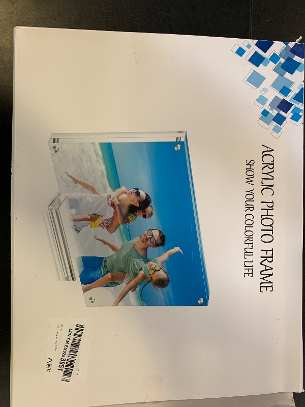 Photo 1 of JUOIFIP 1 Pack Acrylic Picture Frame 11×14 Clear Double Sided Magnetic Photo Frame - Frameless Baby Friend Family Picture Desktop Display with Support Stand and Gift Boxes
