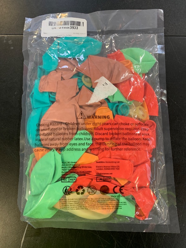 Photo 1 of Hawaiian Balloons Set, Pack of 60 12 Inch Orange Teal Blue Light Green Chrome Rose Gold Confetti Latex Balloons for Tropical Luau Beach Aloha Tiki Magic Baby Shower Birthday Party Decorations Supplies