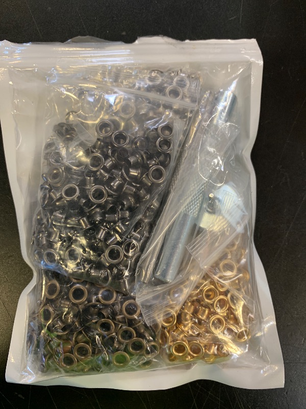 Photo 1 of Grommet Kit 800 Sets Gronmets Eyelets with 3 Pieces Install Tool Kit, 4 Colors
