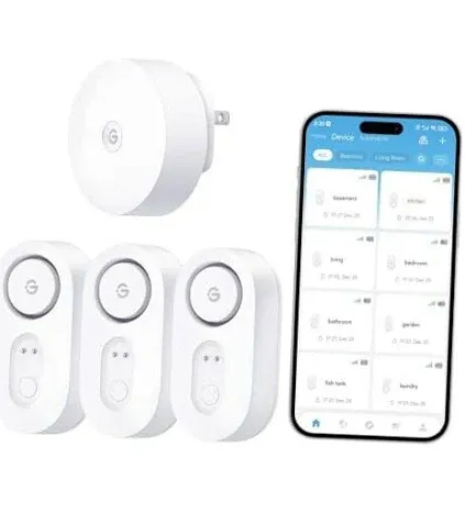 Photo 1 of GOVEELIFE WATER LEAK DETECTOR 1S WITH SMART GATEWAY 1S 1+3 PACK 