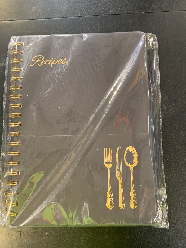 Photo 1 of LuBudingJoy Blank Recipe Book to Write in Your Own Recipes. Sprial Hardcover Blank Cookbook, Recipe Journal Hold 130 Recipes(Black)