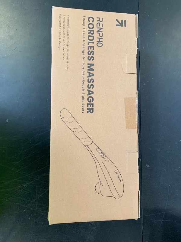 Photo 1 of RENPHO Rechargeable Handheld Back Massager, Cordless Electric Neck Massage Tool for Shoulder, Foot, Leg, Calf, Gifts for Women and Men