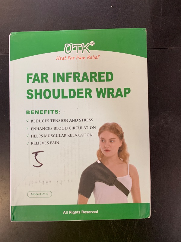 Photo 1 of UTK Shoulder Heating Pads for Rotator Cuff Pain, Far Infrared Heating Pad for Shoulder, Shoulder Wrap with Natural Jade & Auto Shut Off & Smart Controller, Larger Size Shoulder Straps Gifts for Men