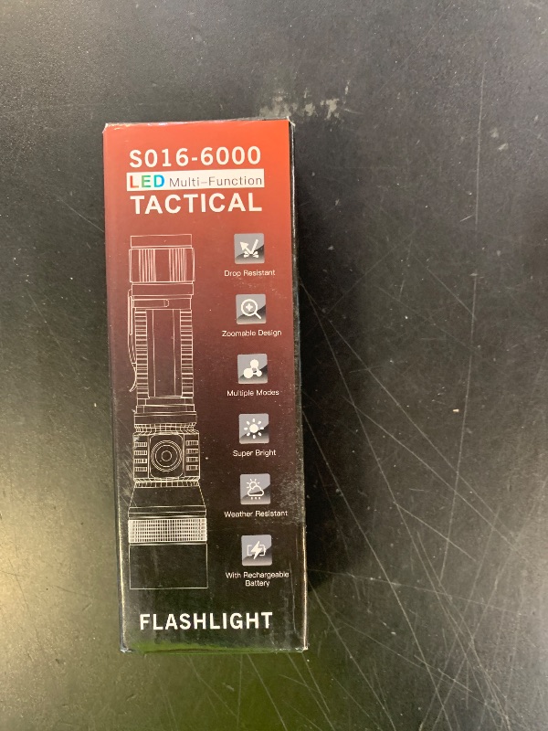 Photo 1 of UV Flashlight Black Light, 3-in-1 Magnetic Flashlight Rechargeable, High Lumen Tactical LED Flashlight, 7 Modes Waterproof UV Light for Camping Emergencies Pet Urine Detection
