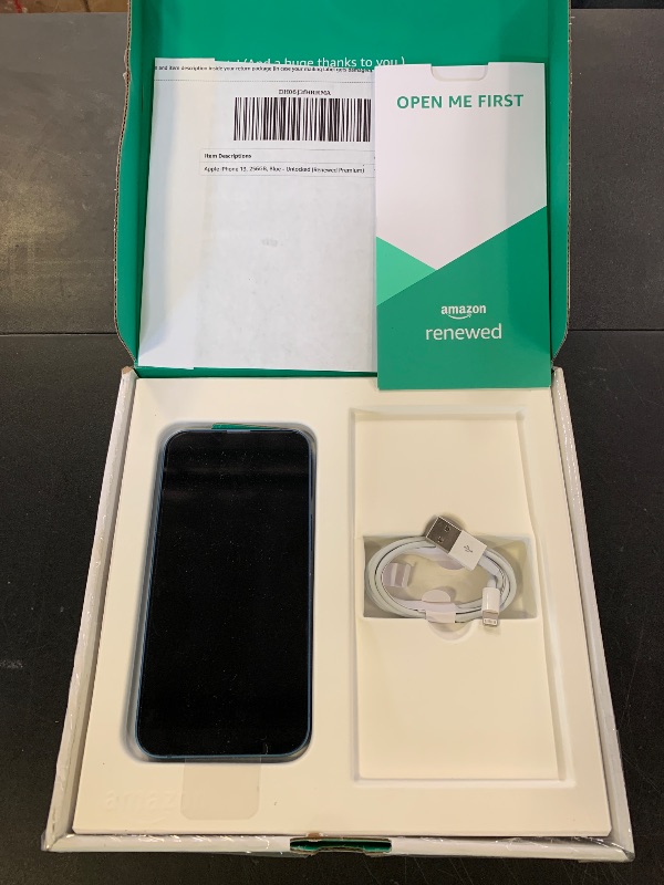 Photo 1 of Apple iPhone 13, 256GB, Blue - Unlocked (Renewed Premium)