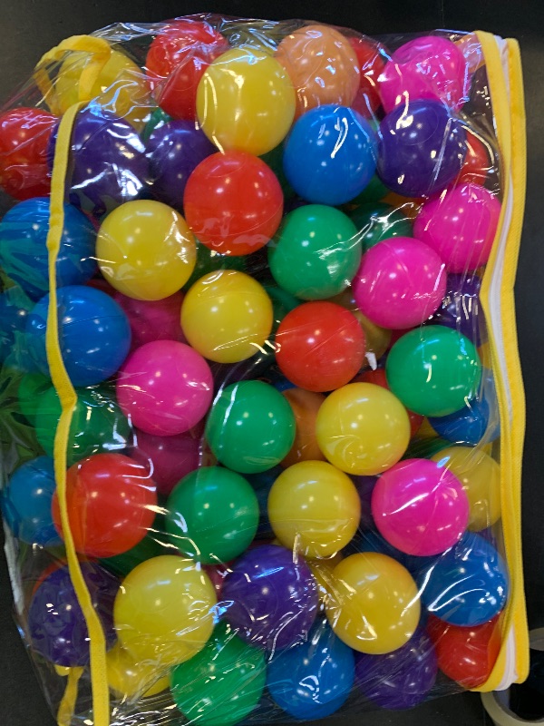 Photo 1 of Hovenlay Ball Pit Balls Phthalate Free BPA Free Crush Proof Plastic - 7 Bright Colors in Reusable Play Toys for Kids with Storage Bag