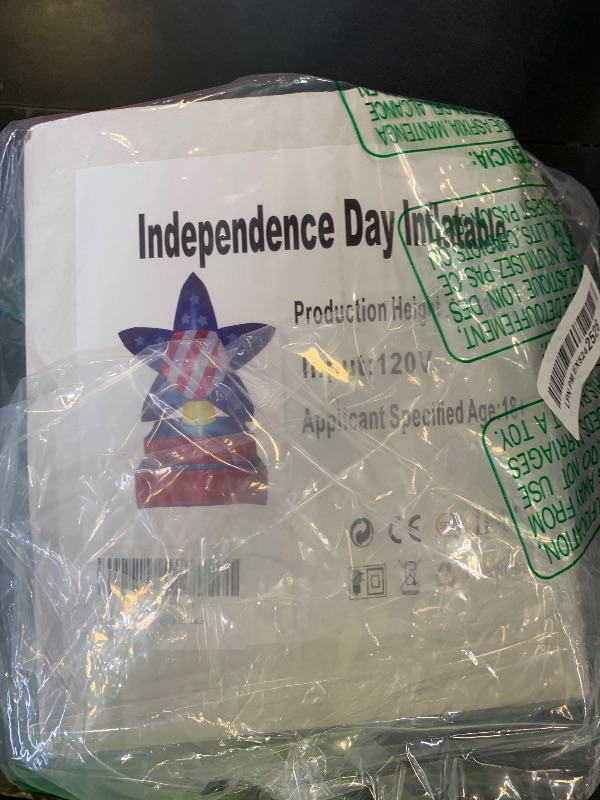 Photo 1 of InfleasJoiy 4th of July Independence Day 6ft Five-Pointed Star with Built-in LED Lights to Light up Your Yard, Outdoor Inflatable Decorations for Indoor and Outdoor Independence Day Parties