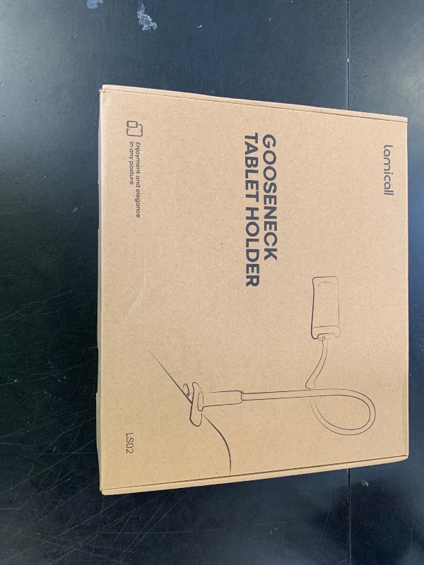 Photo 1 of Lamicall Gooseneck Tablet Holder, Tablet Stand : Flexible Arm Clip Tablet Mount Compatible with iPad mini Pro Air, Kindle, Switch, Galaxy Tabs, More 4.7-10.5" Devices - Gray