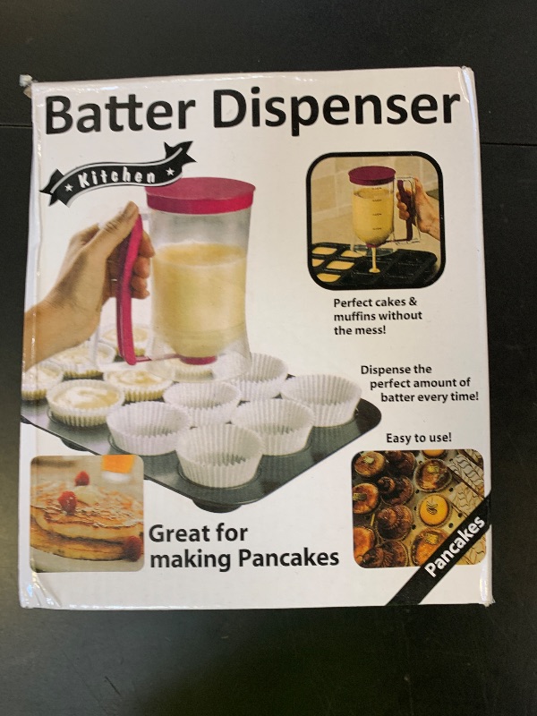 Photo 1 of Yieobel Batter separator Cupcakes Pancakes Cookie Cake Waffles Batter Dispenser cookie separator batter Cream Speratator Cup Measuring Baking Tools (red)