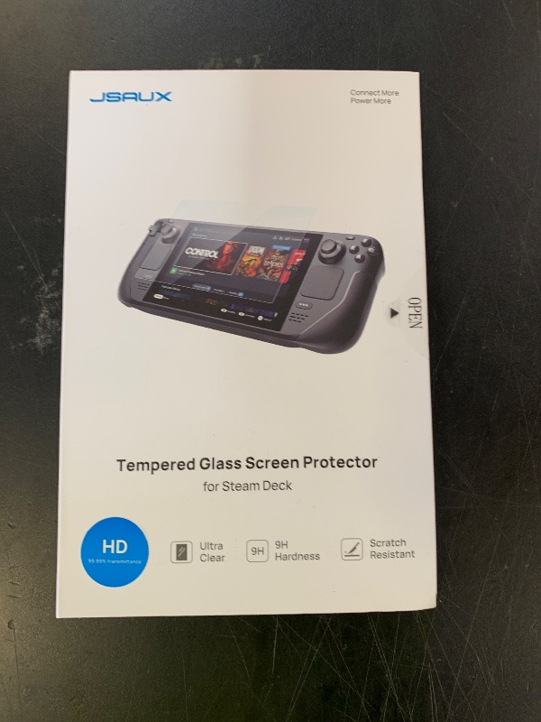 Photo 1 of JSAUX 2-Pack Screen Protector for Steam Deck, Ultra HD Glass Protector 9H Hardness Easy to Install with Guiding Frame Scratch Resistant Tempered Glass for Steam Deck OLED, Come with Toolkits