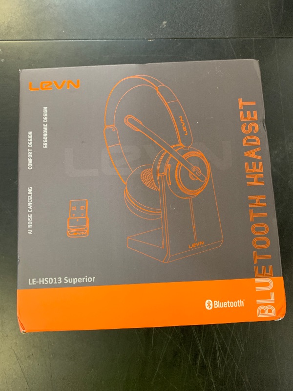 Photo 1 of Wireless Headset with Mic for Work, Bluetooth Headset with Microphone (Noise Cancelling & Mute Button), Wireless Headphones with Mic for Work from Home/Office/PC/Call Center/Computer/Laptop/Teams/Zoom