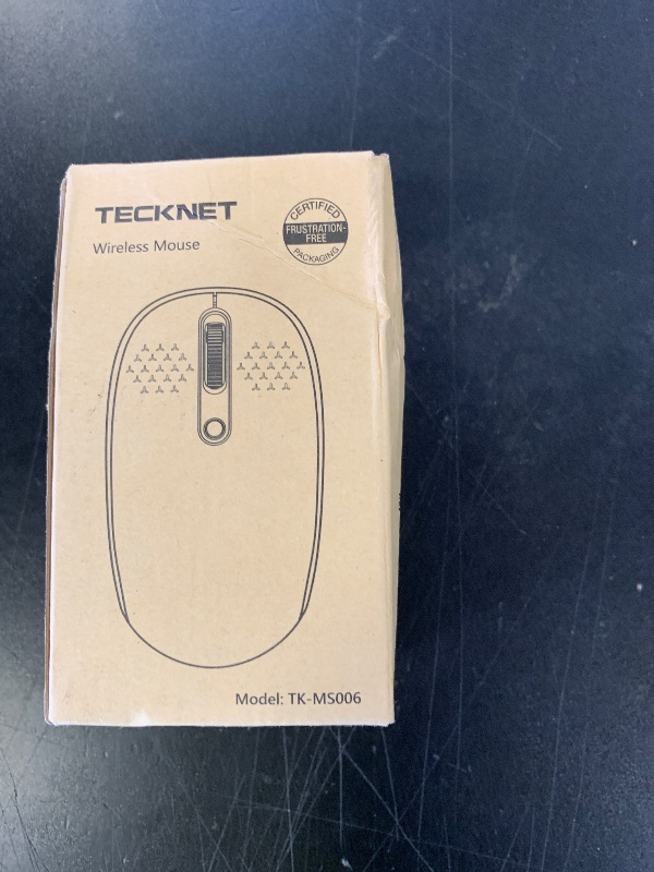 Photo 1 of TECKNET Wireless Mouse, 2.4G Quiet Computer Mouse with USB Receiver, 4 Buttons Portable Cordless Mice for Chromebook, Laptop, PC, Mac, 800/1200/1600 DPI - Pink