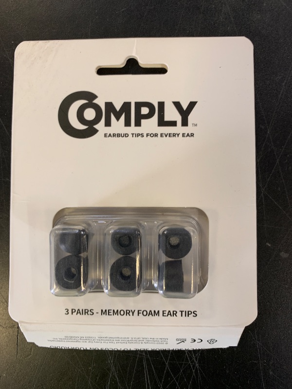 Photo 1 of Comply 500 Core Series | Memory Foam Replacement IEM Ear Tips for KZ, Moondrop, FiiO Sennheiser & More | Superior Noise Isolation, Ultimate Comfort, Secure Fit | TechDefender, Black, Large (3 Pairs)