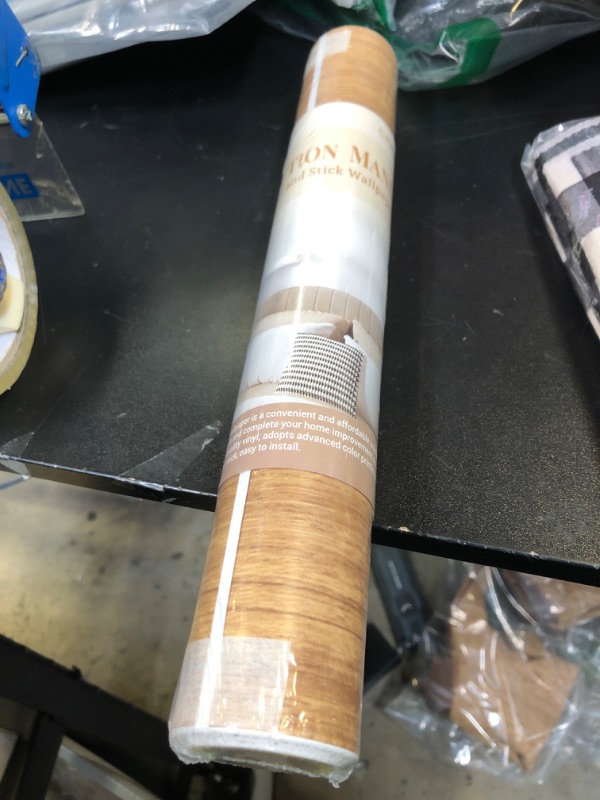 Photo 1 of CRE8TIVE Thick Brown Wood Contact Paper Peel and Stick Wood Wallpaper 12"x80" Textured Removable Self Adhesive Wood Grain Contact Paper for Countertops Waterproof Wood Vinyl Wrap for Kitchen Cabinets