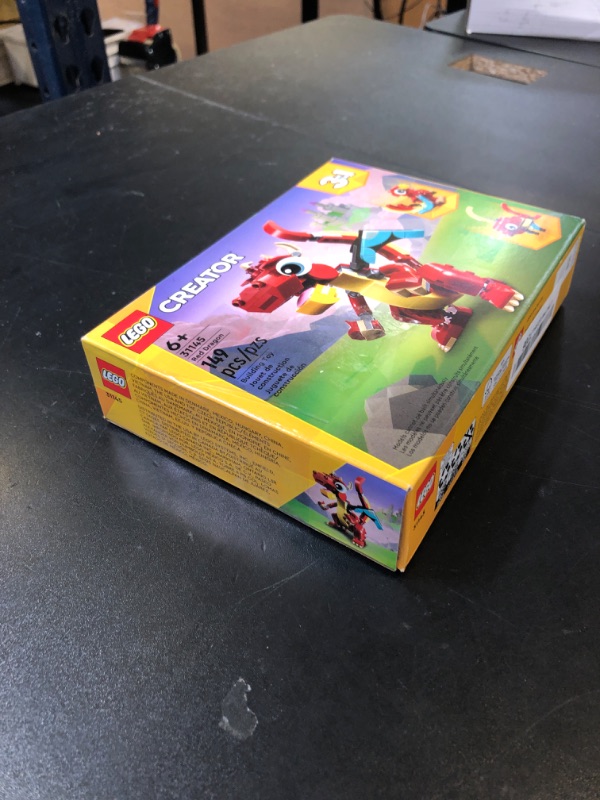 Photo 1 of LEGO Creator 3 in 1 Red Dragon Toy, Transforms from Dragon Toy to Fish Toy to Phoenix Toy, Gift Idea for Boys and Girls Ages 6 and Up, Animal Toy Set for Kids, 31145