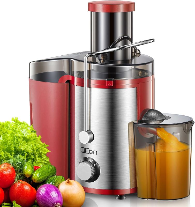 Photo 1 of Juicer Machine, 800W Centrifugal Juicer Extractor with Wide Mouth 3” Feed Chute for Fruit Vegetable, Easy to Clean, Stainless Steel, BPA-free (Red)