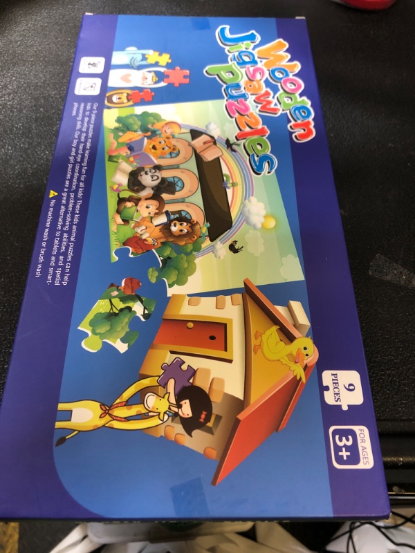 Photo 1 of NASHRIO Wooden Puzzles for Toddlers 3-5 Years Old(Set of 6), 9 Pieces Preschool Educational and Learning Animal Jigsaw Puzzle Toy Gift Set for Boys and Girls