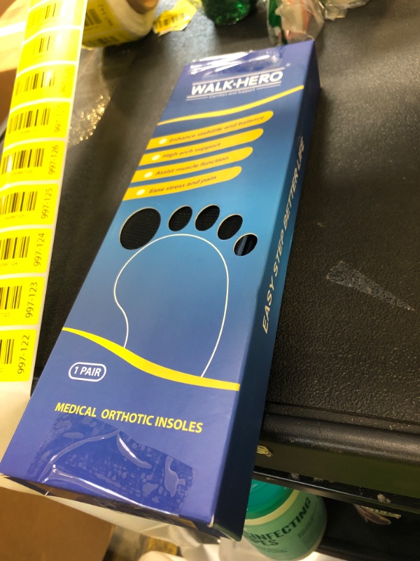 Photo 1 of Plantar Fasciitis Insoles for Men Women - Orthotics Inserts, Shoe Insoles Arch Support Flat Feet Inserts Work Boot Insoles for Standing All Day (Mens 10-10 1/2 | Womens 12-12 1/2)