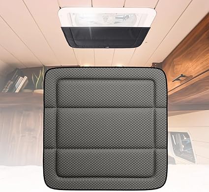 Photo 1 of Extra-Thick Magnetic RV Roof Vent Cover for MaxxAir/Fantastic Fan, 16.5" x 16.5", Foldable Insulated Blackout Skylight Cover, 4 Season