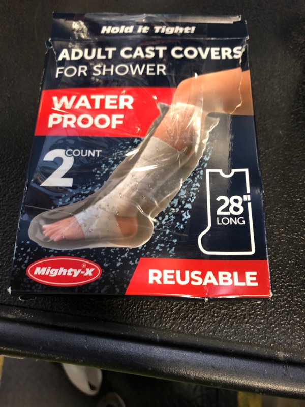 Photo 1 of 100% Waterproof Cast Covers for Shower Leg - Tight Seal - Reusable Adult 2pk Half Leg Cast Protectors - Knee, Ankle, Foot