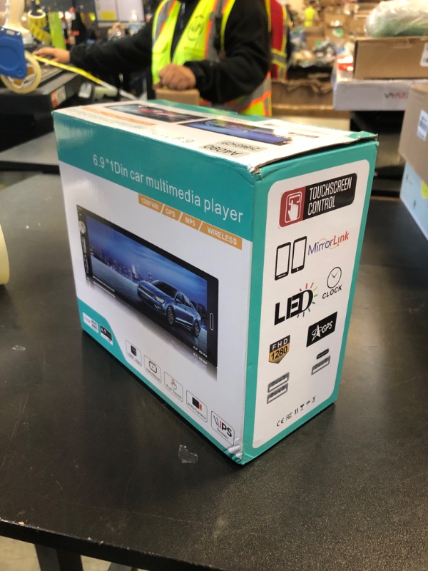 Photo 1 of [2+64GB] Hikity Single Din Car Radio Support Wireless CarPlay/Android Auto/Mirror Link, 6.9” IPS Touchscreen Radio with Bluetooth 5.0/Type-C/USB/GPS Navigation/WiFiDSP/EQ/FM/RDS/SWC+Backup Camera